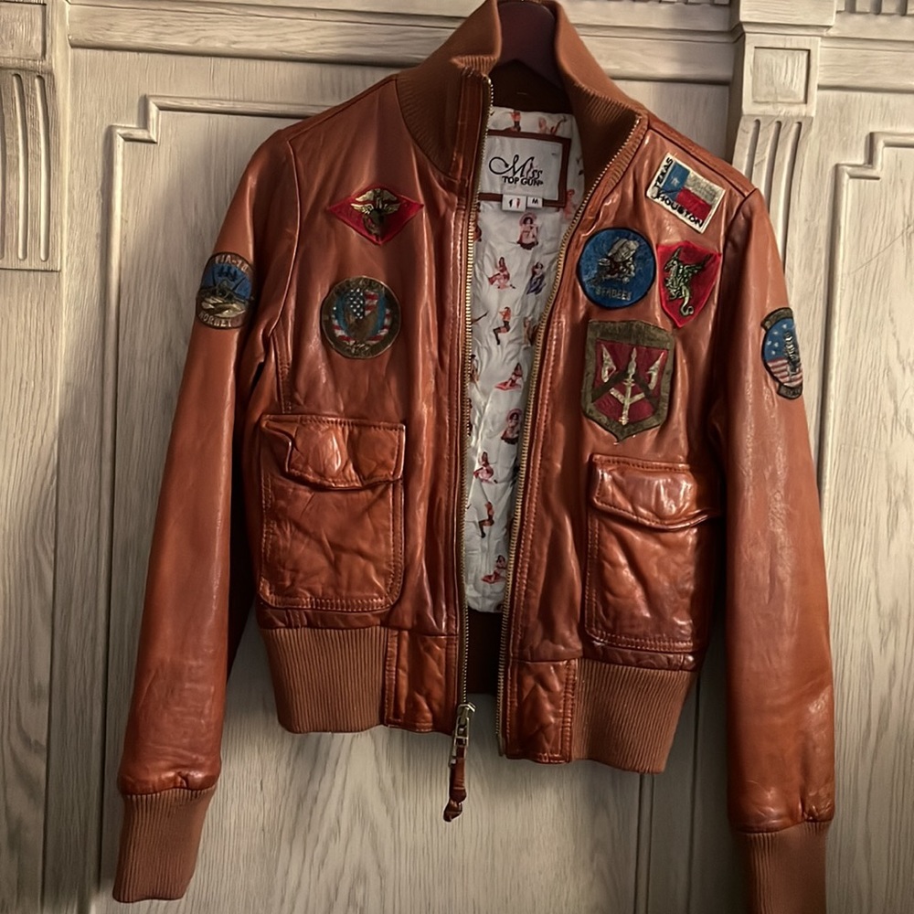 Miss top gun leather jacket